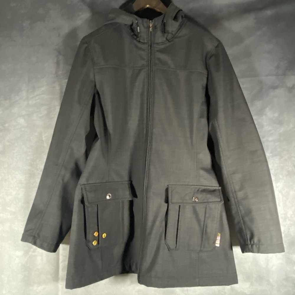 Firefly Black Lightweight Winter Ski Jacket Women's Size L Hooded Coat